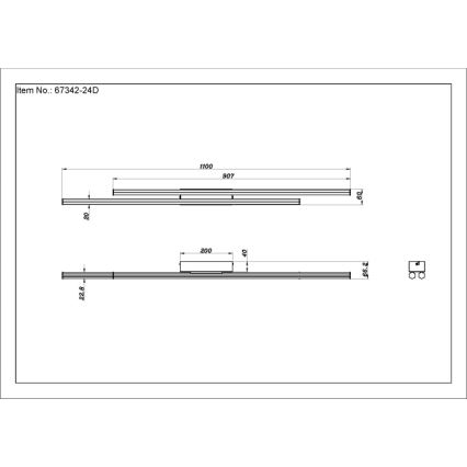 Globo - LED Griestu lampa LED/24W/230V 3000K melna