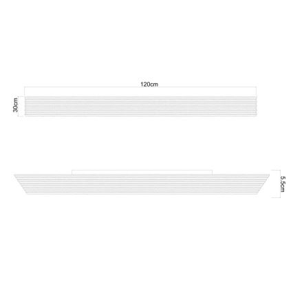 Globo - dimējams LED griestu gaismeklis LED/40W/230V 2700-6500K 30x120 cm + tālvadības pults
