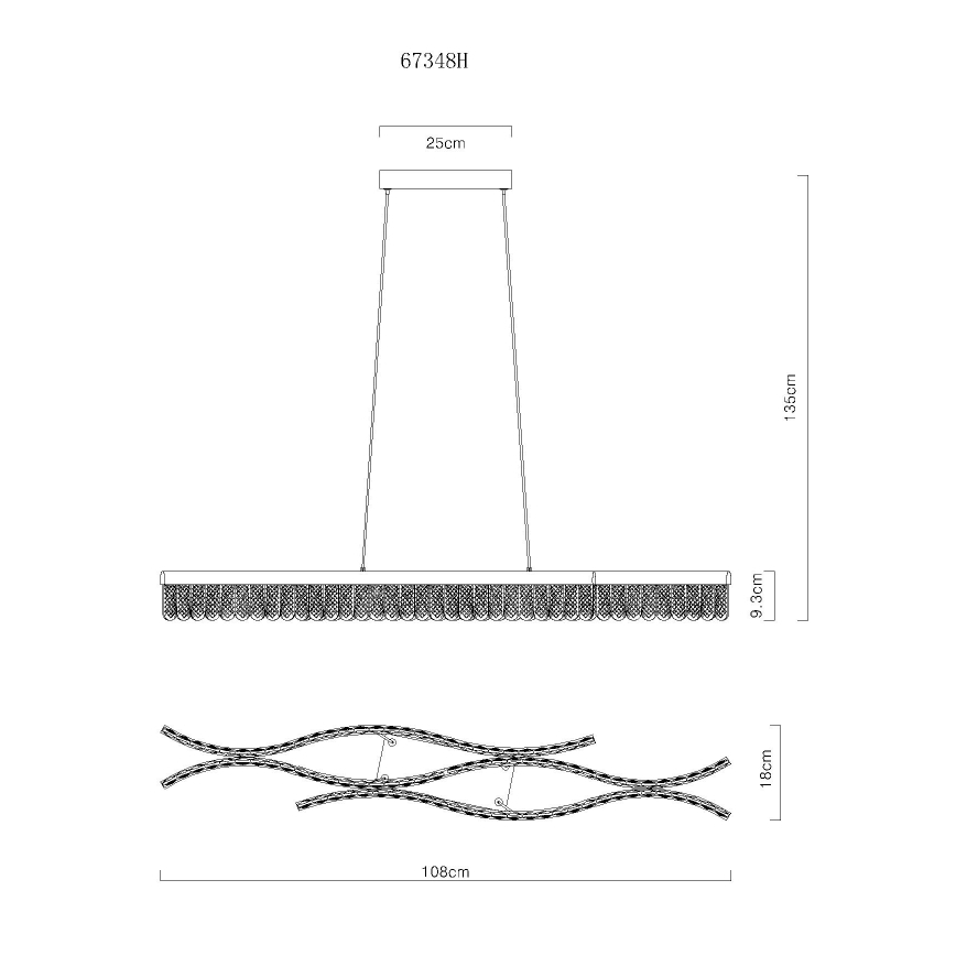 Globo - LED Lustra ar auklu LED/35W/230V 3200K matēts hroms