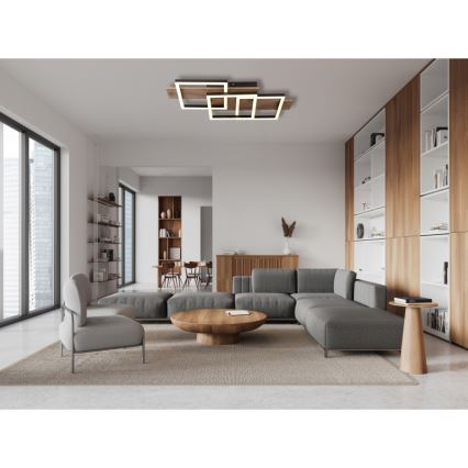 Globo - LED Griestu lampa LED/24W/230V 3000K 33x58 cm brūna/melna
