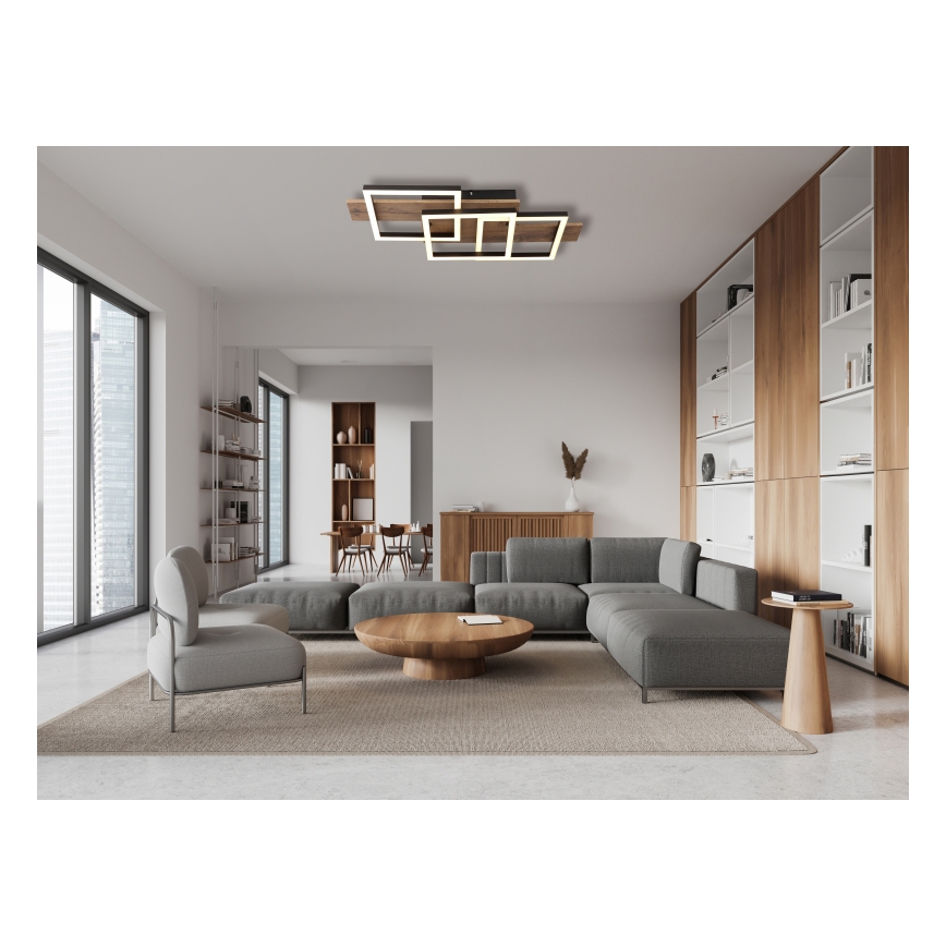 Globo - LED Griestu lampa LED/24W/230V 3000K 33x58 cm brūna/melna