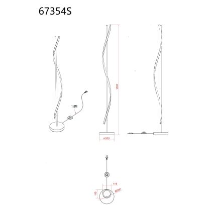 Globo - LED grīdas lampa LED/30W/230V 3000K