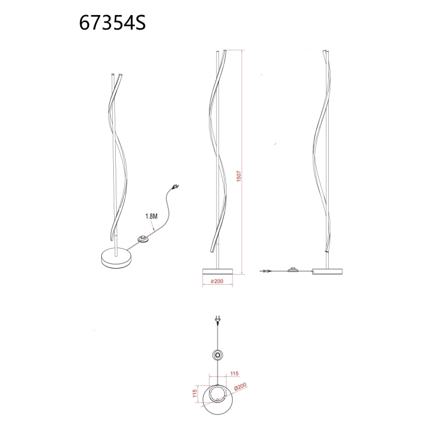Globo - LED grīdas lampa LED/30W/230V 3000K