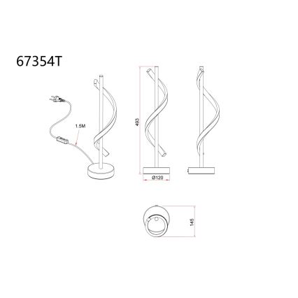 Globo - LED galda lampa LED/12,5W/230V 3000K