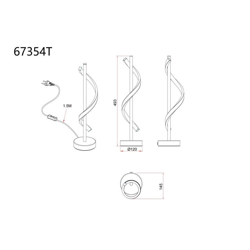 Globo - LED galda lampa LED/12,5W/230V 3000K