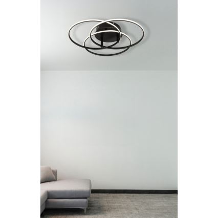 Globo - LED Griestu lampa LED/40W/230V 4000K d. 45,6 cm melna