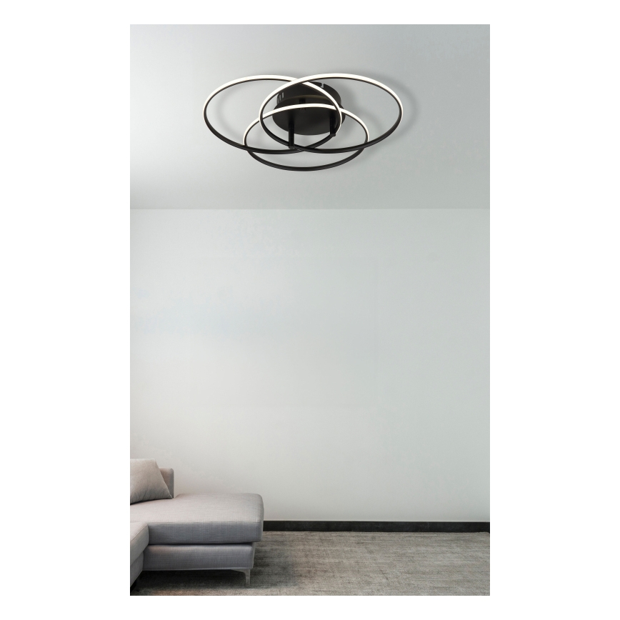 Globo - LED Griestu lampa LED/40W/230V 4000K d. 45,6 cm melna