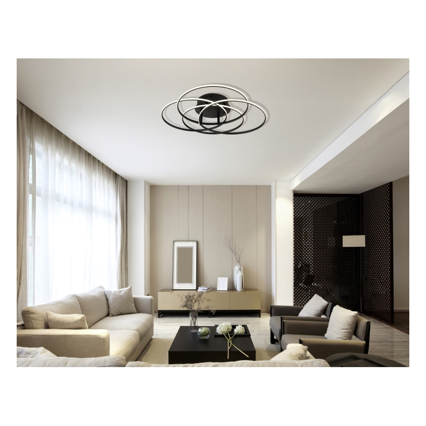 Globo - LED Griestu lampa LED/55W/230V 4000K d. 51,5 cm melna