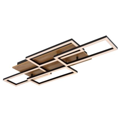 Globo - regulējama LED griestu lampa LED/40W/230V 2700-6500K 32,5x87,5 cm brūna/melna + tālvadība