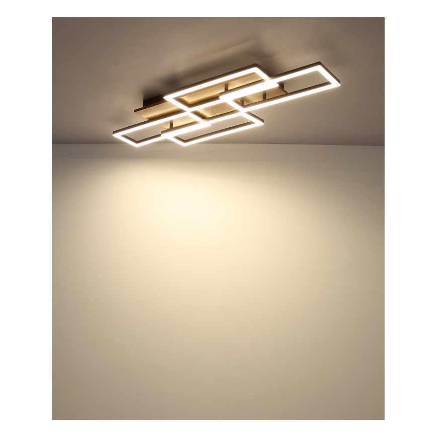 Globo - regulējama LED griestu lampa LED/40W/230V 2700-6500K 32,5x87,5 cm brūna/melna + tālvadība