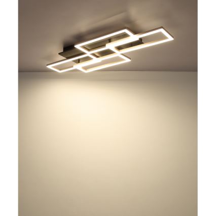 Globo - LED griestu gaismeklis ar regulējamu spilgtumu LED/40W/230V 2700-6500K 32,5x87,5 cm melns + tālvadības pults