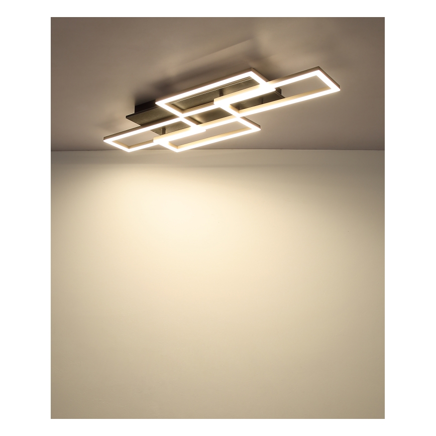 Globo - LED griestu gaismeklis ar regulējamu spilgtumu LED/40W/230V 2700-6500K 32,5x87,5 cm melns + tālvadības pults