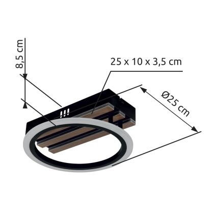 Globo - LED griestu lampa LED/10W/230V 3000/4200/6000K