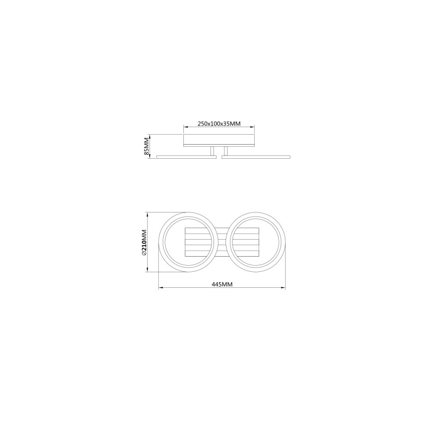 Globo - LED griestu gaismeklis LED/15W/230V 3000/4200/600K 21x44,5 cm