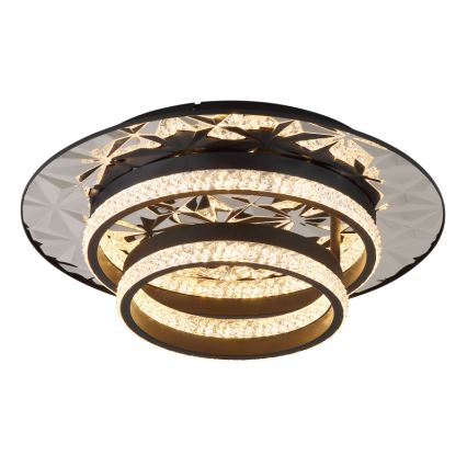 Globo - LED Griestu lampa LED/24W/230V 3000K 40x50,5 cm melna/spīdīgi hromēts