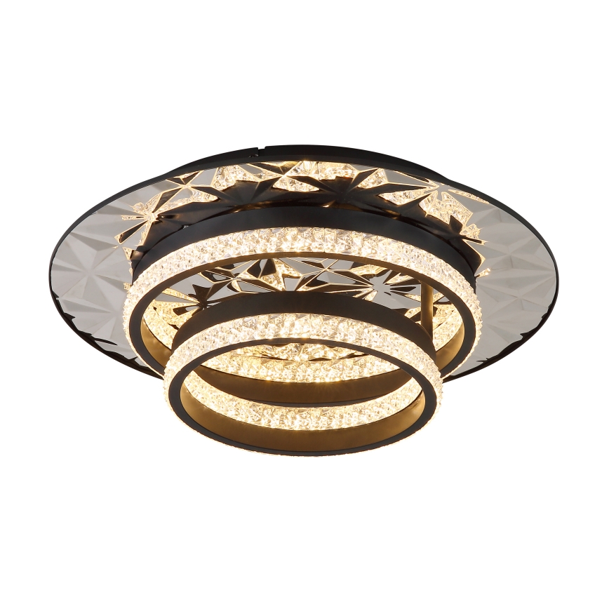 Globo - LED Griestu lampa LED/24W/230V 3000K 40x50,5 cm melna/spīdīgi hromēts