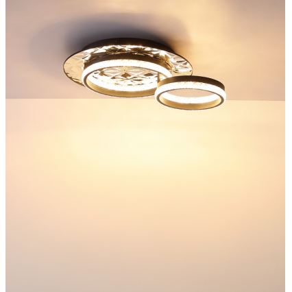 Globo - LED Griestu lampa LED/24W/230V 3000K 40x50,5 cm melna/spīdīgi hromēts