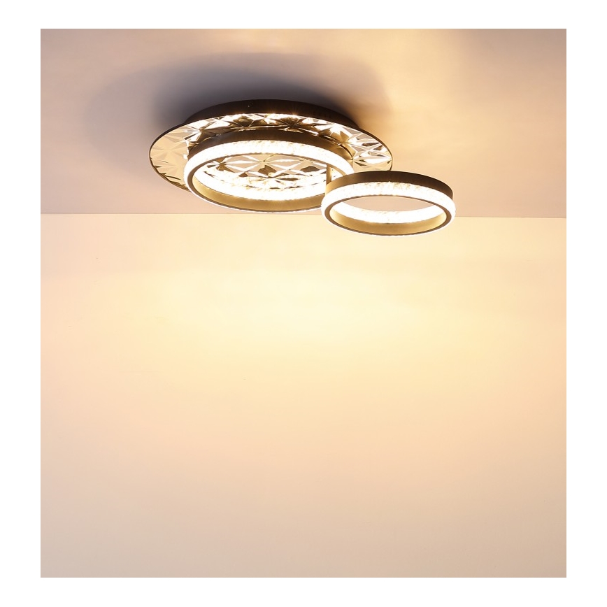 Globo - LED Griestu lampa LED/24W/230V 3000K 40x50,5 cm melna/spīdīgi hromēts