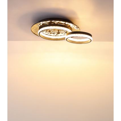 Globo - LED Griestu lampa LED/24W/230V 3000K 40x50,5 cm melna/zelta