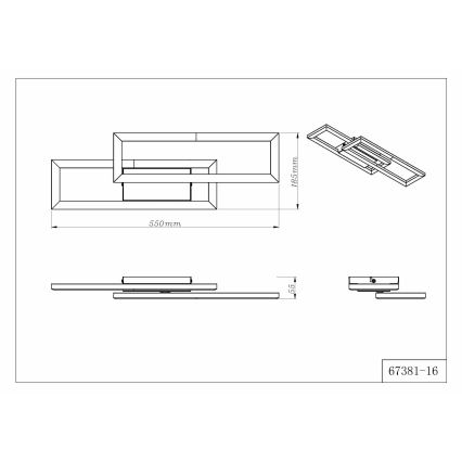 Globo - LED Griestu gaismeklis LED/16W/230V 3000/4000/6000K