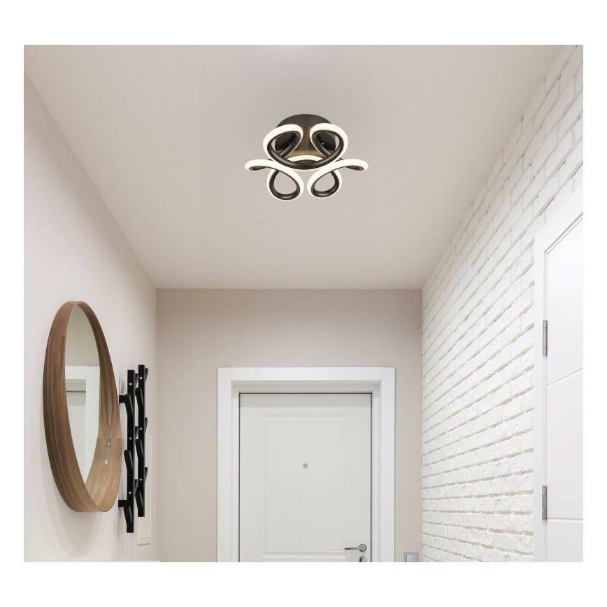 Globo - LED Griestu lampa LED/24W/230V 2700/4000/6000K d. 26 cm melna