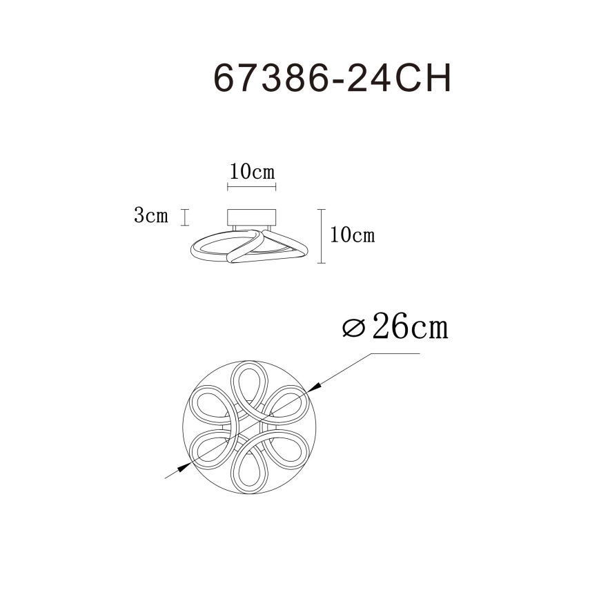 Globo - LED Griestu lampa LED/24W/230V 2700/4000/6000K d. 26 cm zelta