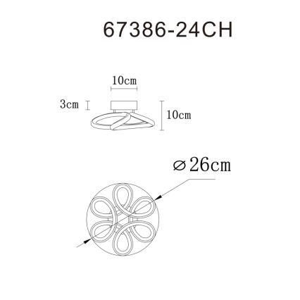 Globo - LED griestu lampa LED/24W/230V 2700/4000/6000K diametrs 26 cm zelta krāsā