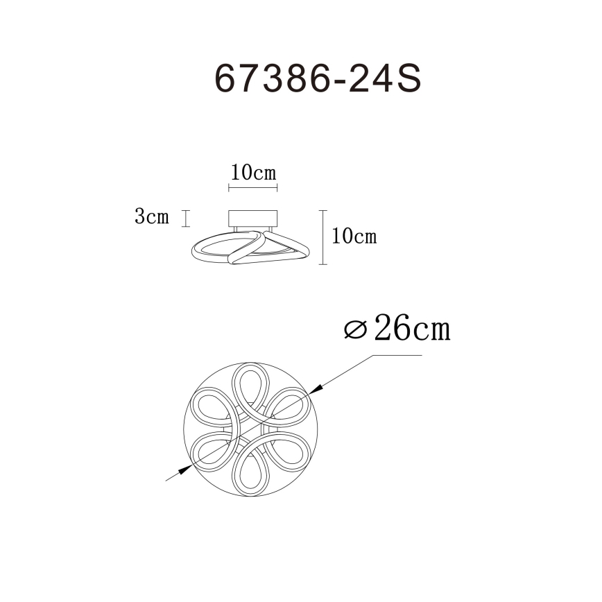 Globo - LED Griestu lampa LED/24W/230V 2700/4000/6000K d. 26 cm matēts hroms