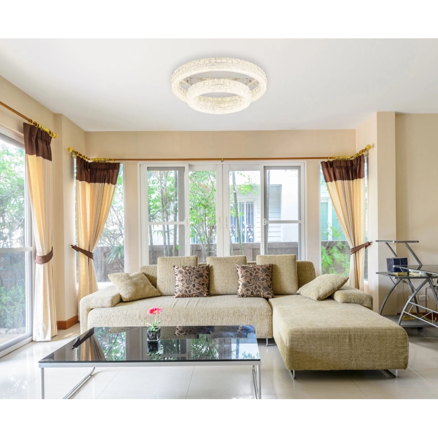 Globo - LED aptumšojams griestu gaismeklis LED/60W/230V 2700-6000K caurspīdīgs + tālvadības pults