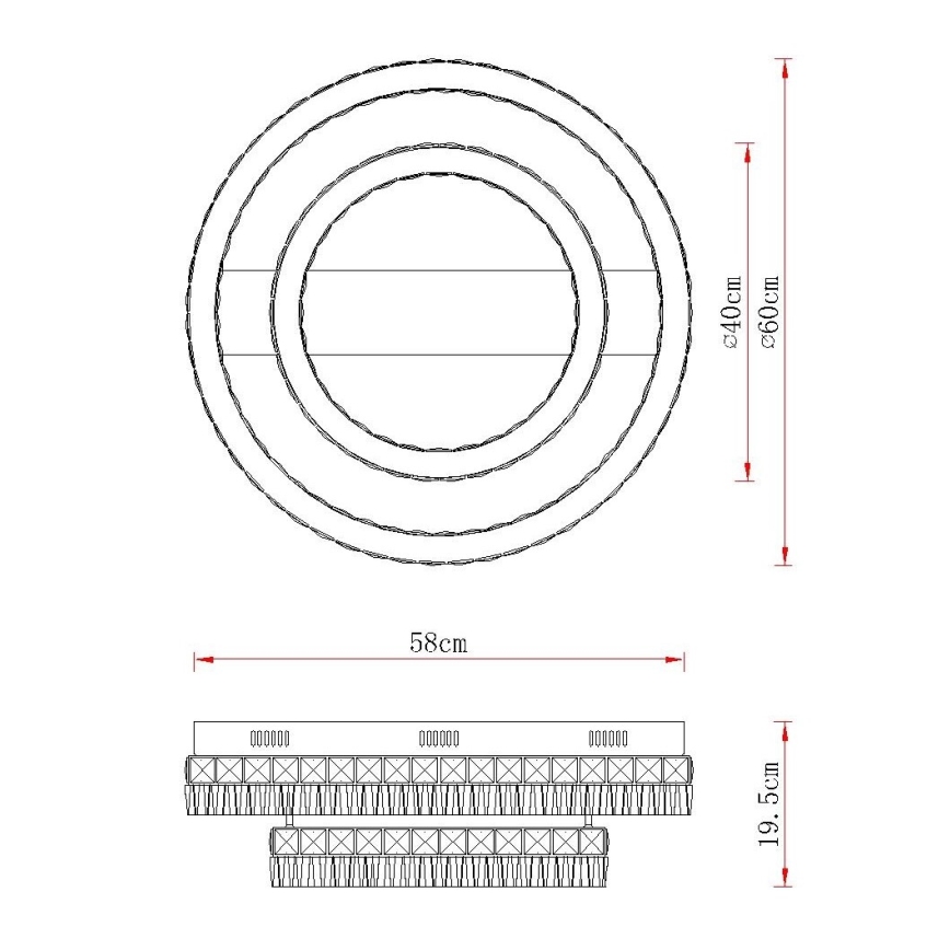 Globo - LED aptumšojams griestu gaismeklis LED/60W/230V 2700-6000K caurspīdīgs + tālvadības pults