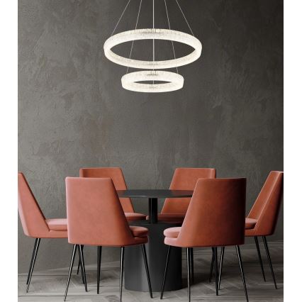 Globo - dimmējama LED lustra uz kabeļa LED/72W/230V 2700-6000K caurspīdīga + ar tālvadības pulti