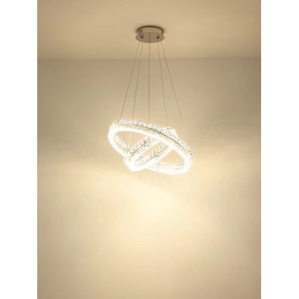 Globo - dimmējama LED lustra uz kabeļa LED/72W/230V 2700-6000K caurspīdīga + ar tālvadības pulti