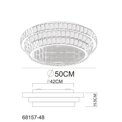 Globo - LED regulējams griestu gaismeklis LED/48W/230V 2700-6000K diam. 50 cm balts + tālvadības pults