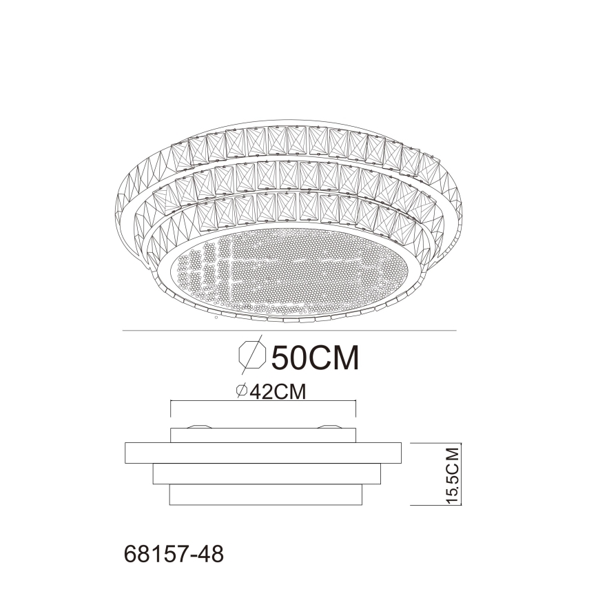 Globo - LED regulējams griestu gaismeklis LED/48W/230V 2700-6000K diam. 50 cm balts + tālvadības pults