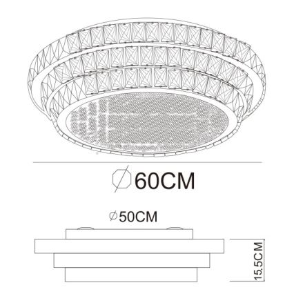 Globo - regulējams LED griestu gaismeklis LED/58W/230V 2700-6000K Ø 60 cm balts + tālvadība