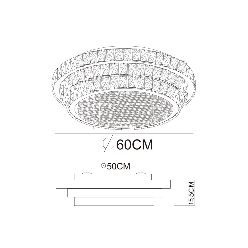 Globo - regulējams LED griestu gaismeklis LED/58W/230V 2700-6000K Ø 60 cm balts + tālvadība