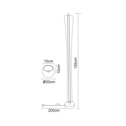 Globo - LED grīdas lampa LED/48W/230V 2700/4000/6000K