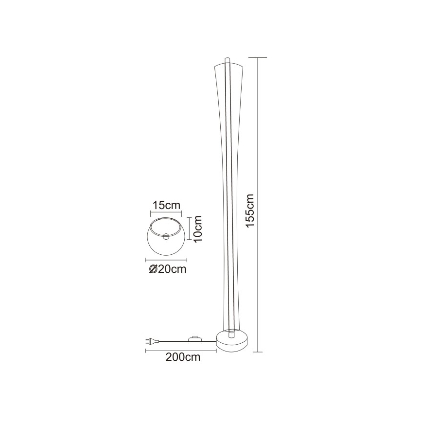 Globo - LED grīdas lampa LED/48W/230V 2700/4000/6000K