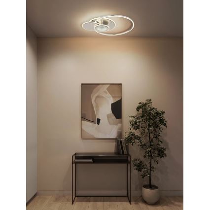 Globo - LED aptumšojams griestu gaismeklis LED/24W/230V 2700-6000K sudraba + tālvadības pults