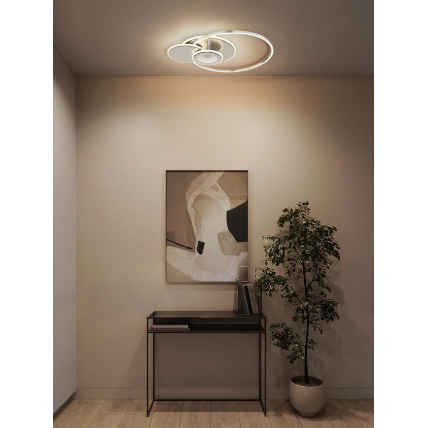 Globo - LED aptumšojams griestu gaismeklis LED/24W/230V 2700-6000K sudraba + tālvadības pults