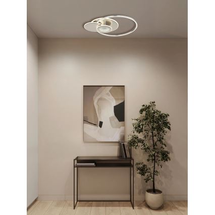 Globo - LED aptumšojams griestu gaismeklis LED/24W/230V 2700-6000K sudraba + tālvadības pults