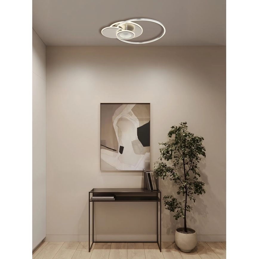 Globo - LED aptumšojams griestu gaismeklis LED/24W/230V 2700-6000K sudraba + tālvadības pults