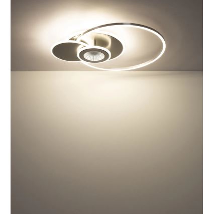 Globo - LED aptumšojams griestu gaismeklis LED/24W/230V 2700-6000K sudraba + tālvadības pults