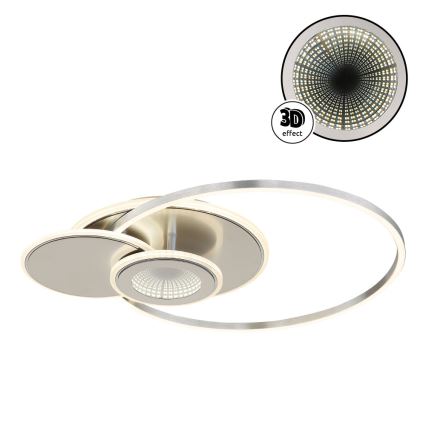 Globo - LED aptumšojams griestu gaismeklis LED/24W/230V 2700-6000K sudraba + tālvadības pults