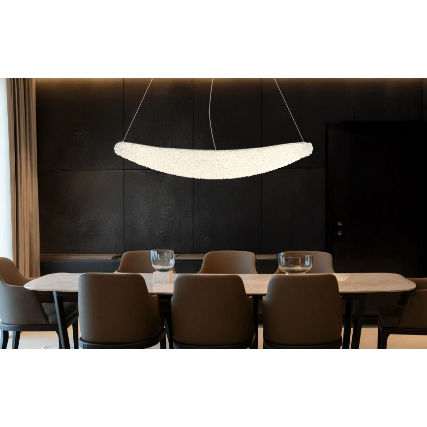 Globo - LED regulējama lustra uz troses LED/40W/230V 2700-6000K spīdīgs hroms + tālvadība