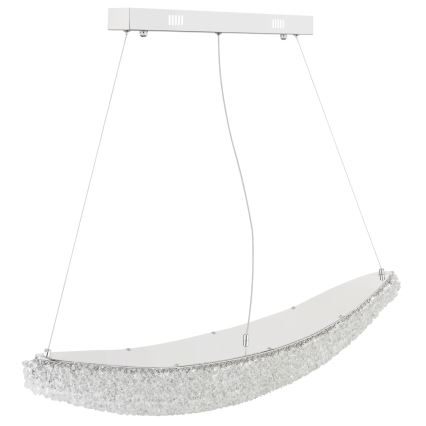 Globo - LED regulējama lustra uz troses LED/40W/230V 2700-6000K spīdīgs hroms + tālvadība