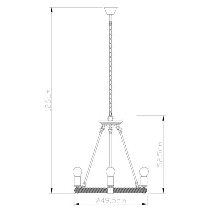 Globo - Lustra ar ķēdi 6xE27/40W/230V