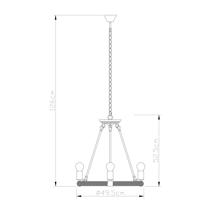 Globo - Lustra ar ķēdi 6xE27/40W/230V