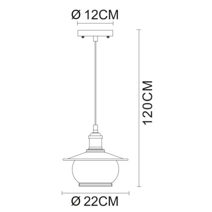 Globo - Piekarams gaismeklis 1xE27/60W/230V