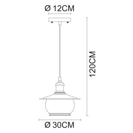 Globo - Piekarams gaismeklis 1xE27/60W/230V